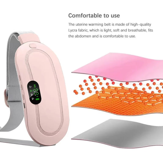 Massageador de cintura, aquecido e calmante, massagem vibratória inteligente, cinto abdominal