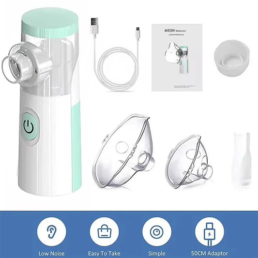 Mini nebulizador médico nebulizadores portáteis atomizadores ultrassônicos portátil mudo inalador de asma para adultos crianças com usb